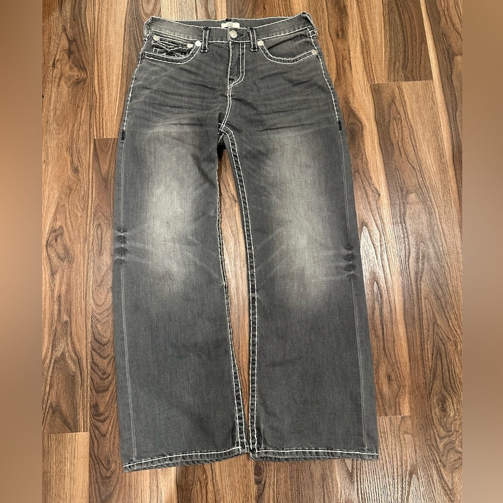 True religion baggy grey jeans